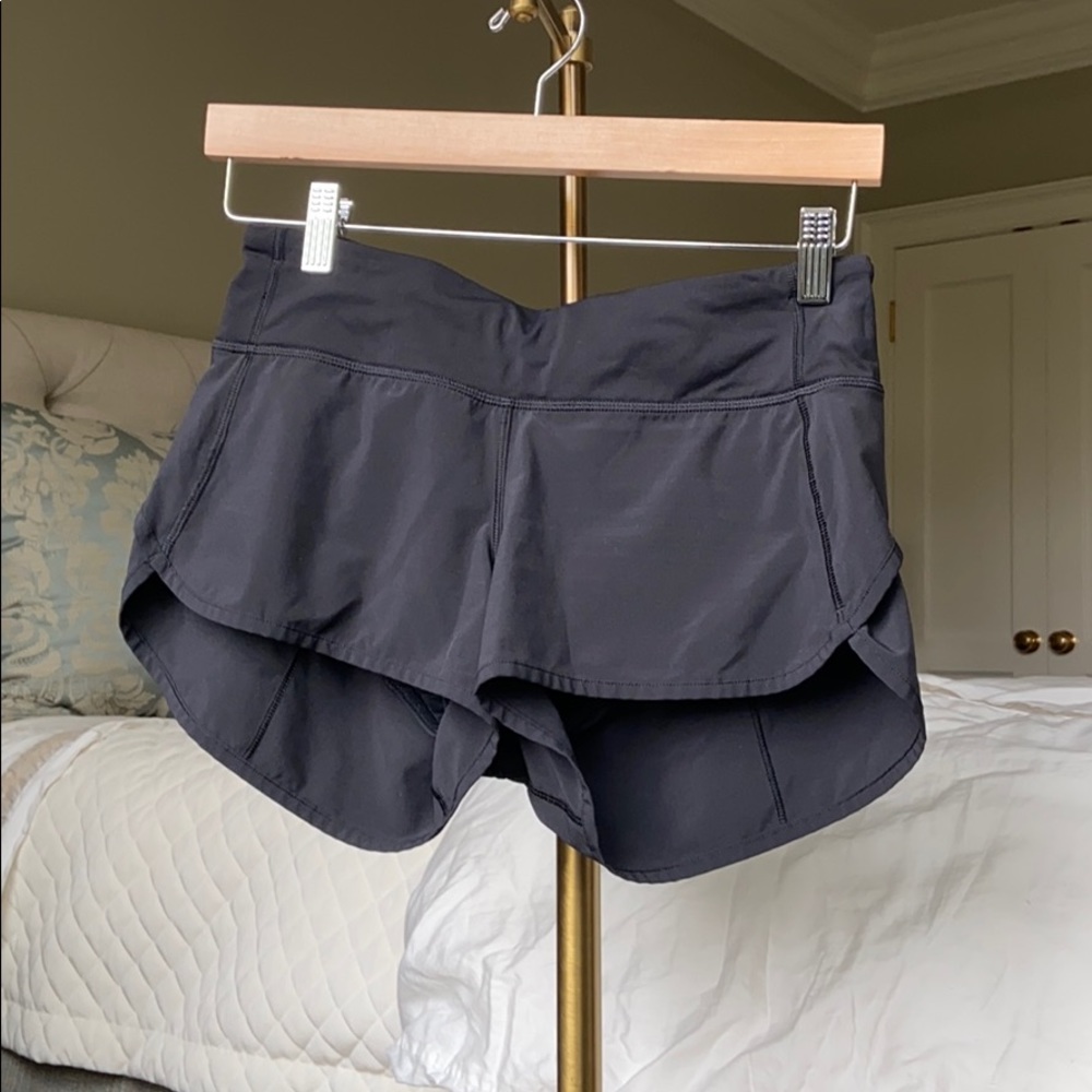Lululemon black gym shorts